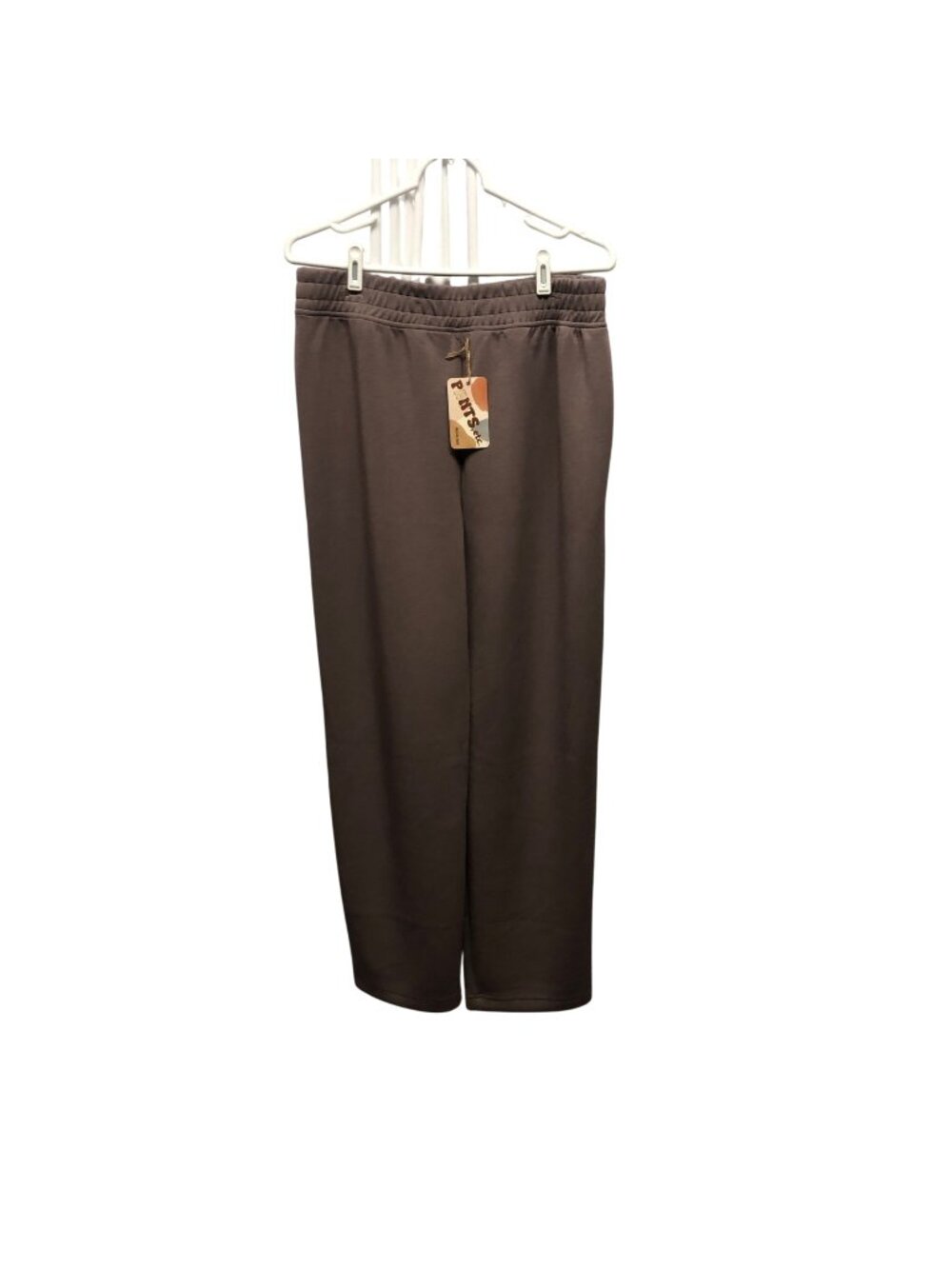 Rae Mode Pintuck Sweatpants Pants P6344PL Womens Size 2XL Mocha Tan Comfy NEW